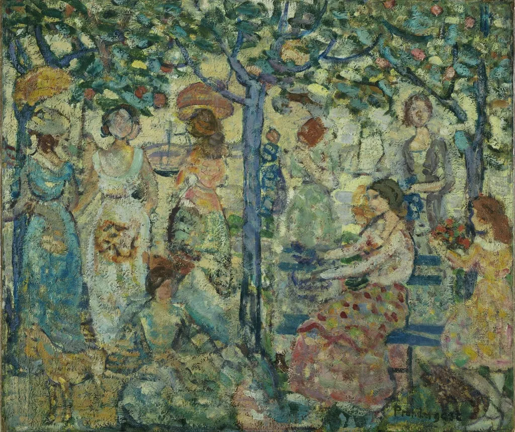 Untitled, by Maurice Prendergast, oil, 1922