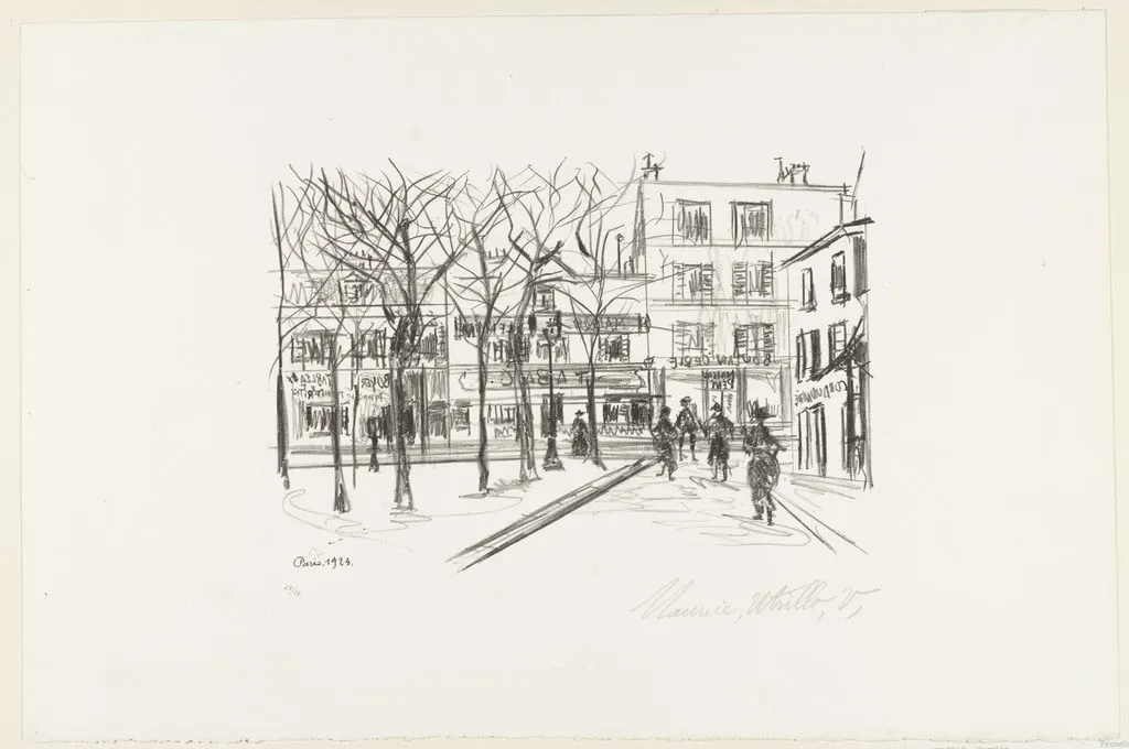 Untitled, by Maurice Utrillo, ink, 1919
