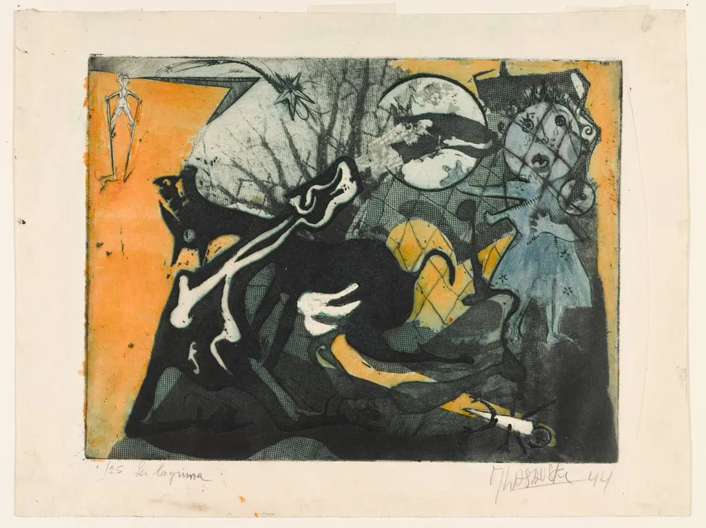 Untitled, by Mauricio Lasansky, ink, 1944