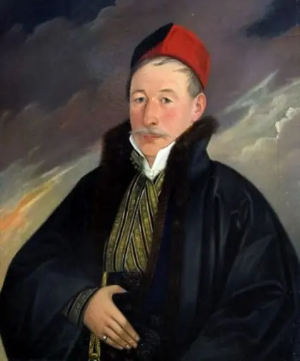 Portret de bărbat cu fes, by Mauriciu Löffler