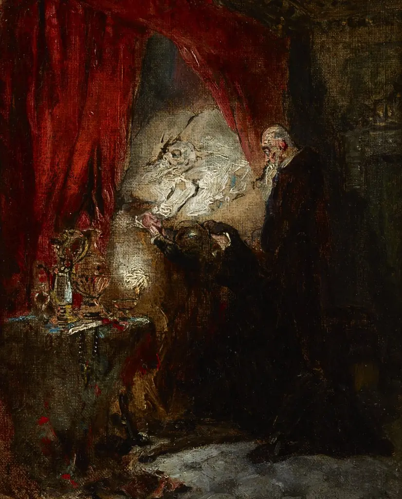 At the Deathbed, by Maurycy Gottlieb