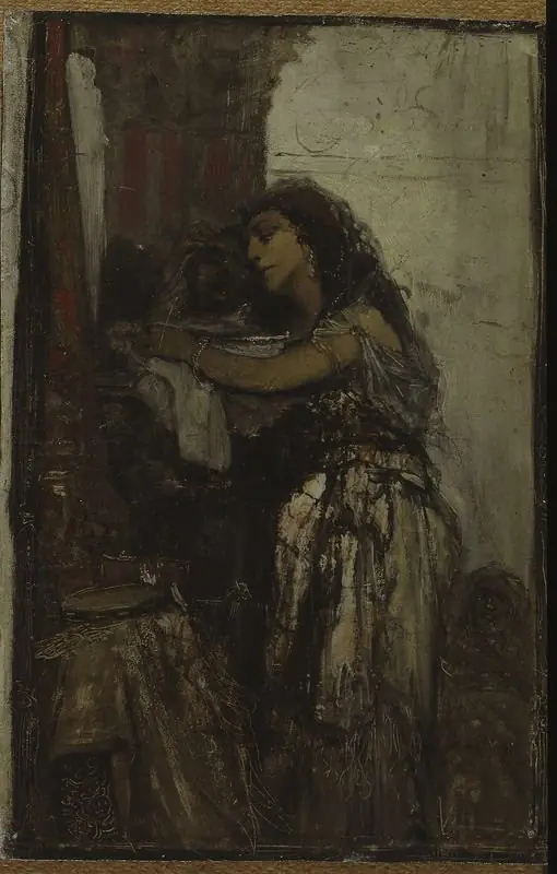 Salome with the head of St. John, sketch, by Maurycy Gottlieb