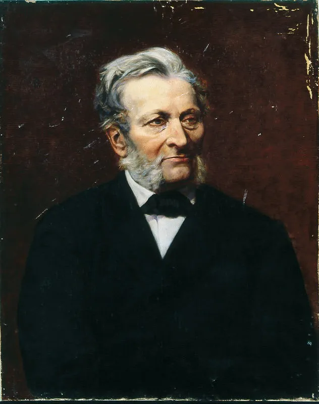 Portrait of Justynian Karnicki, president of Society of Fine Arts, by Maurycy Sztencel, oil, 1892