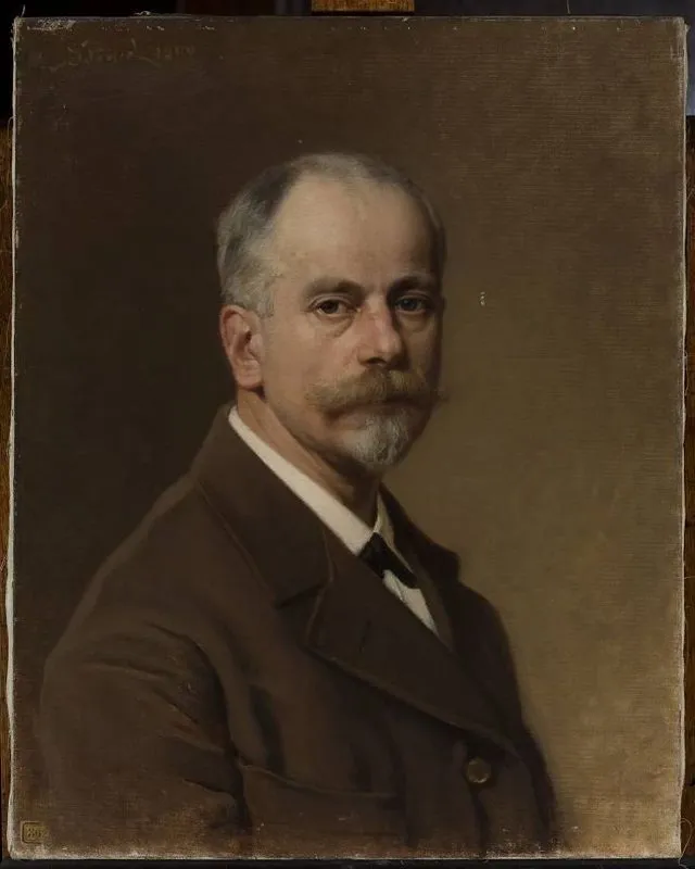Self-portrait, by Maurycy Sztencel, oil, 1900