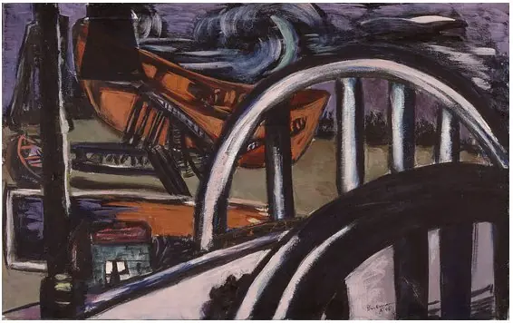 Bridge and Wharf, by Max Beckmann