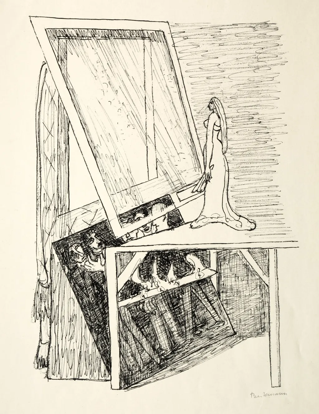 Day and Dream: Magic Mirror, by Max Beckmann, 1946