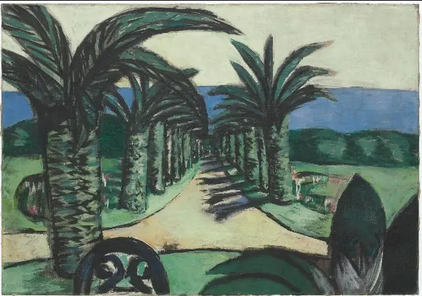 Landscape, Cannes, by Max Beckmann