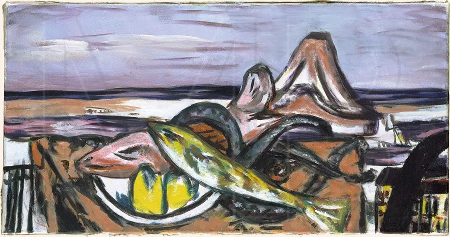 Landscape in the South with Frutti di Mare, by Max Beckmann