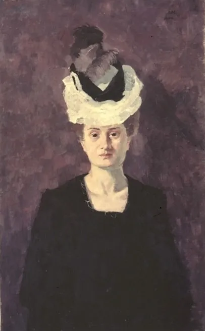 Porträt of Minna Beckmann-Tube, by Max Beckmann, oil, 1906