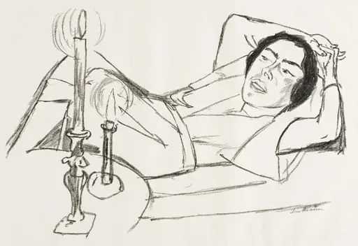 Reclining Woman (Portrait of Johanna Loeb), by Max Beckmann