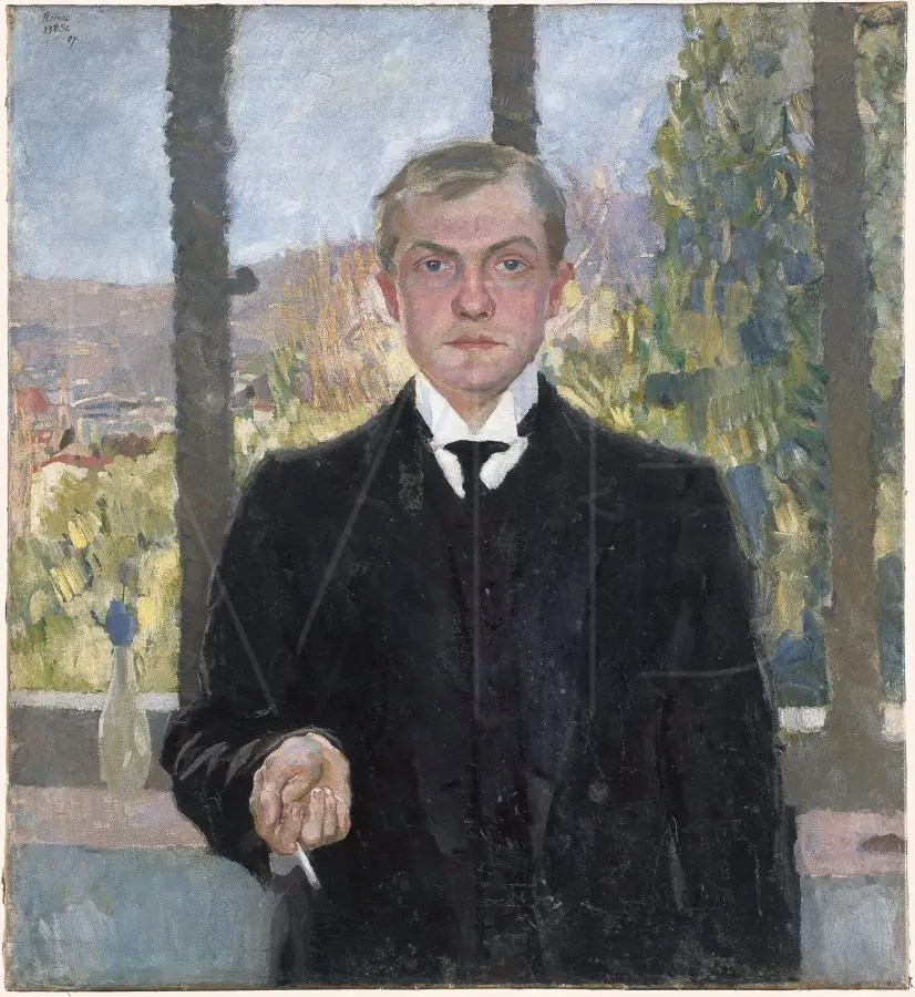 Self-Portrait, Florence, by Max Beckmann