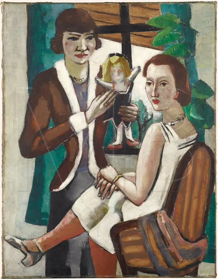 Two Ladies at the Window, by Max Beckmann
