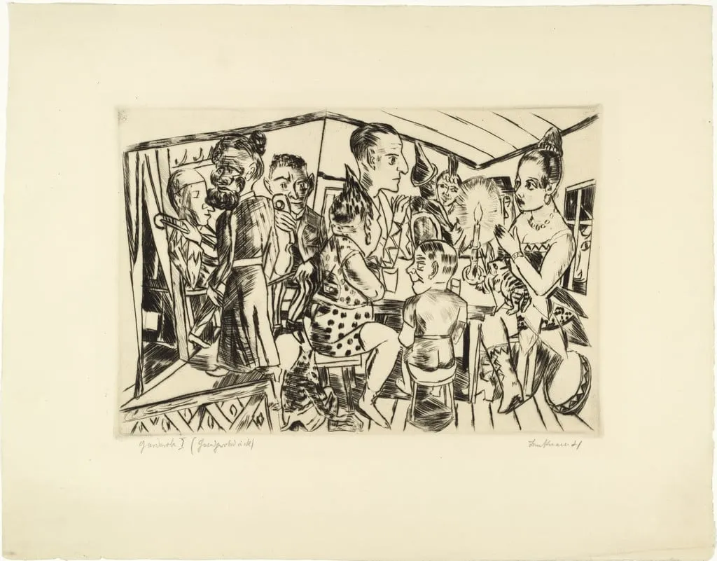 Untitled, by Max Beckmann, ink, 1921
