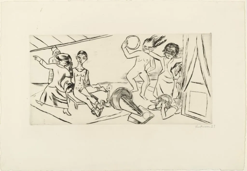Untitled, by Max Beckmann, ink, 1924