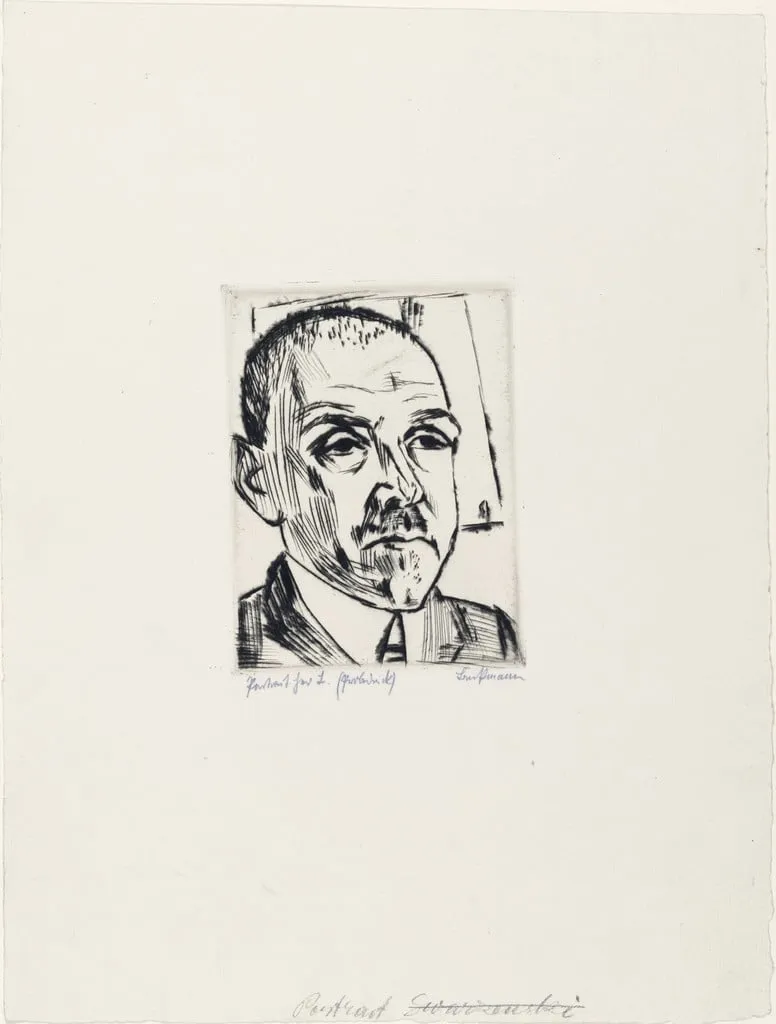 Untitled, by Max Beckmann, ink, 1922
