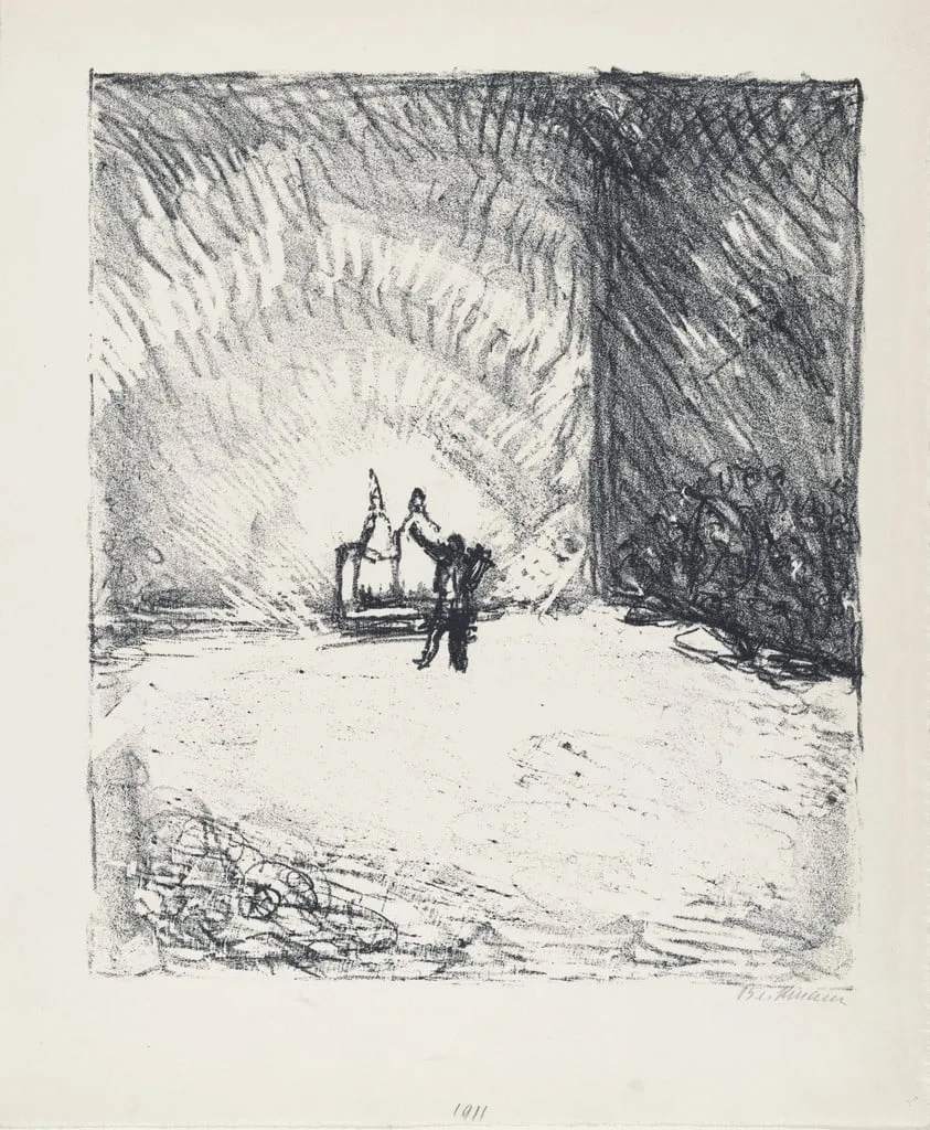 Untitled, by Max Beckmann, ink, 1909