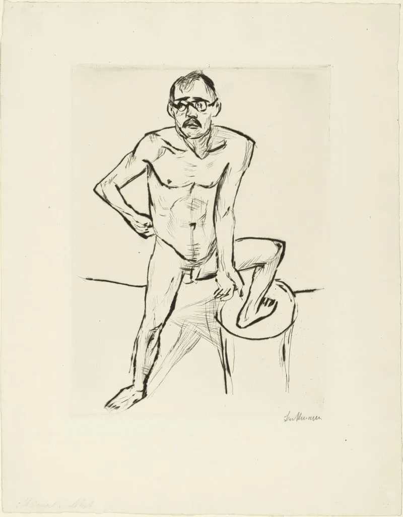 Untitled, by Max Beckmann, ink, 1919