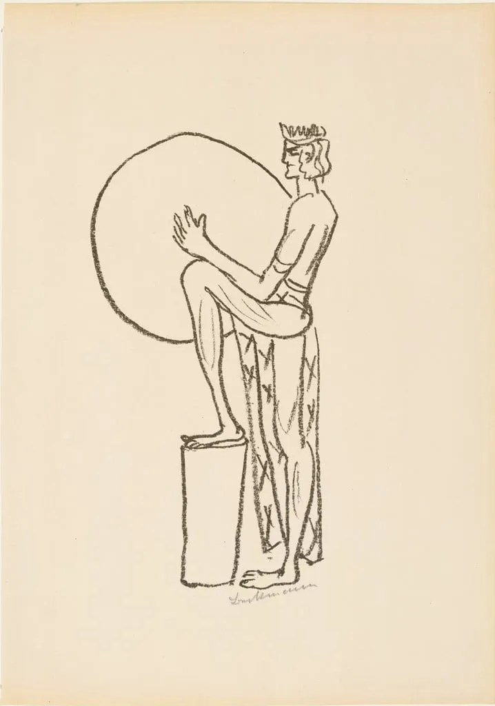 Untitled, by Max Beckmann, ink, 1948