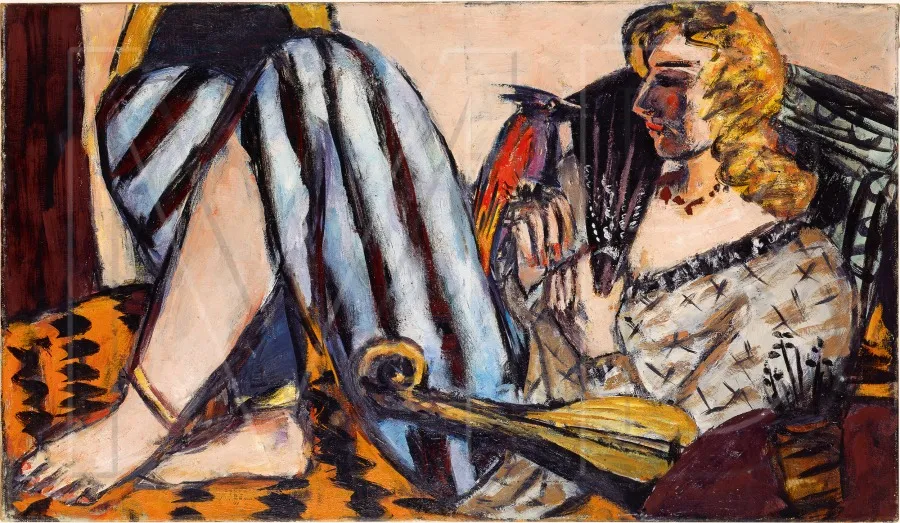 Woman with Red Rooster, by Max Beckmann, oil, 1941