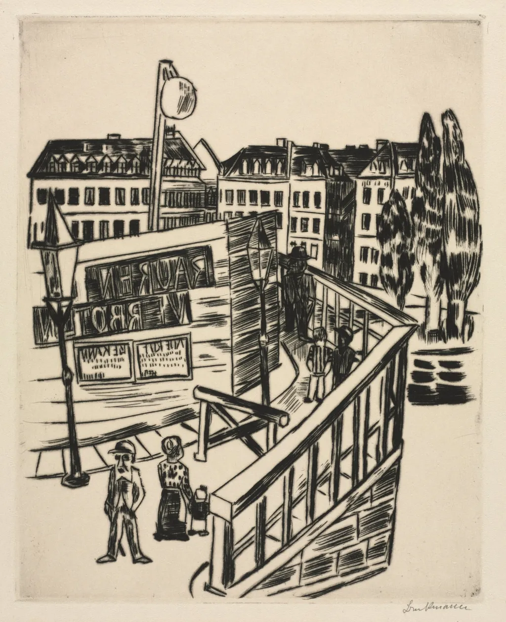 Wooden Bridge, by Max Beckmann, 1922