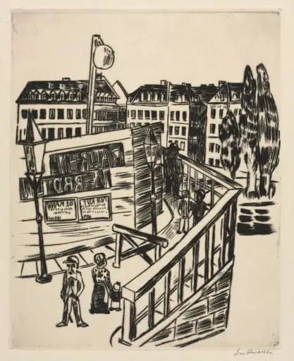 Wooden Bridge, by Max Beckmann