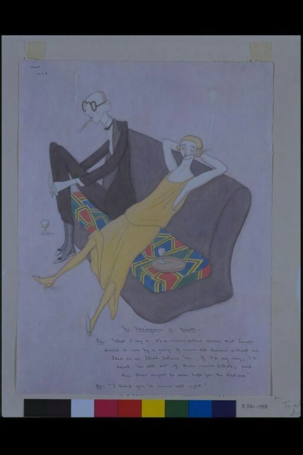 The Insurgence of Youth, by Max Beerbohm, watercolor, 1924
