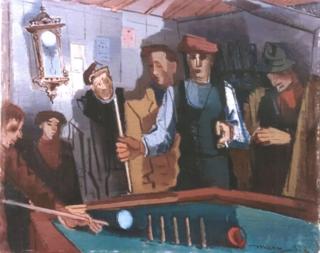 Biliard, by Max Hermann Maxy, 1937