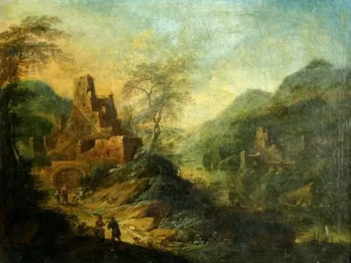 Peisaj cu ruine, by Max Josef Schinnagel