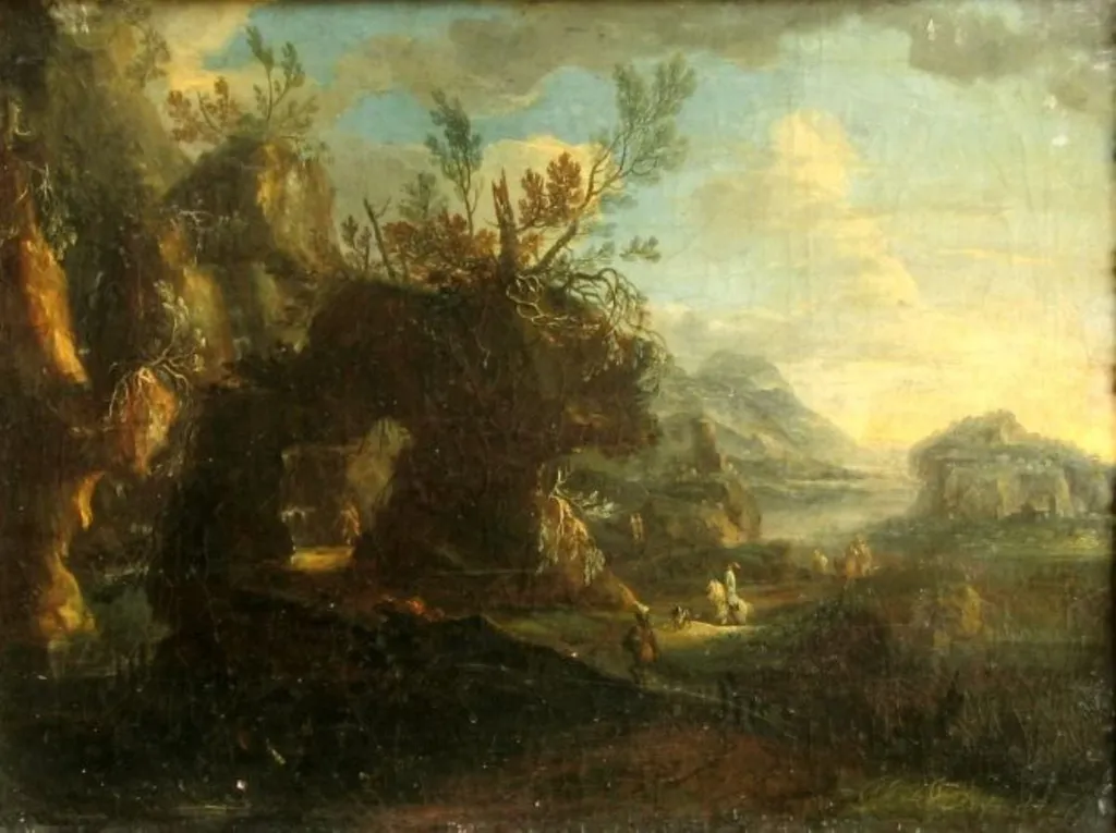 Peisaj de munte, by Max Josef Schinnagel, unspecified