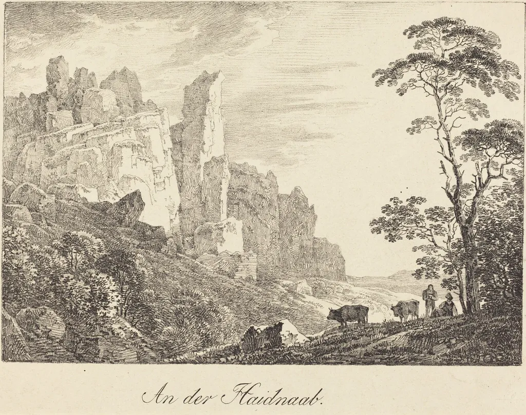 An der Haidnaab, by Max Joseph Wagenbauer, ink, 1806