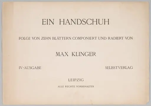 A Glove, by Max Klinger