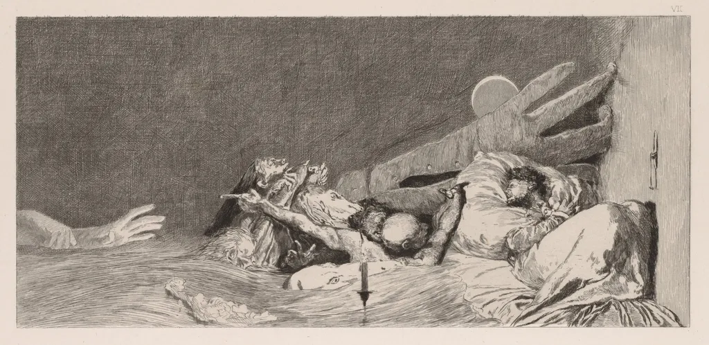 A Glove: Anxieties, by Max Klinger, 1880