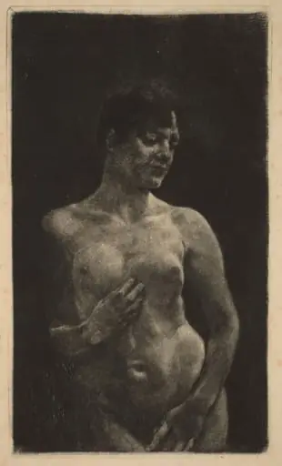 A Standing Nude, by Max Klinger
