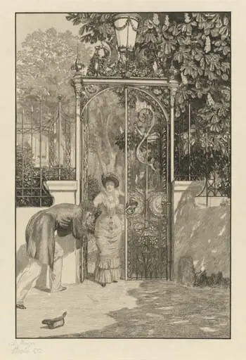 At the Gate (Am Thor), by Max Klinger