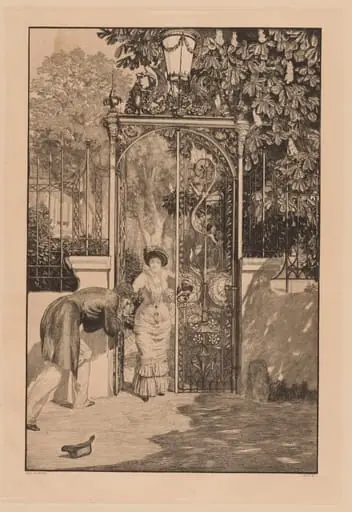 At the Gate (Am Thor), by Max Klinger