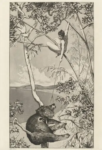 Bear and Elf (Bär und Elfe): pl.1, by Max Klinger