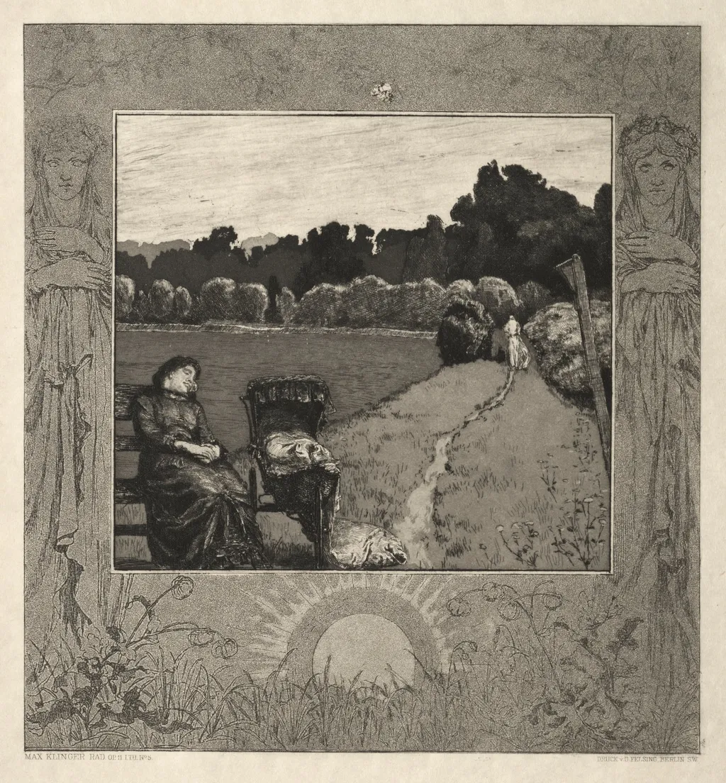 Child, from On Death, Part I, Opus XI (Kind, Vom Tode, Erster Teil, Opus XI), by Max Klinger, 1889