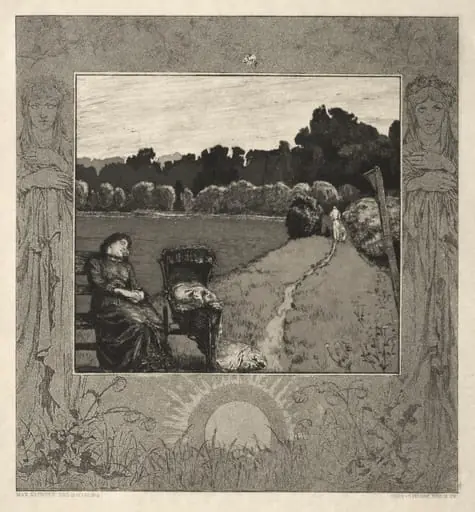Child, from On Death, Part I, Opus XI (Kind, Vom Tode, Erster Teil, Opus XI), by Max Klinger