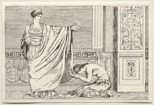 Cupid and Psyche: Psyche and Juno, by Max Klinger