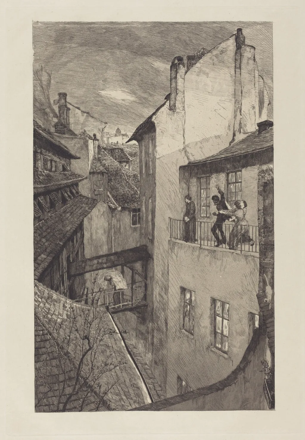 Eine Mutter I (A Mother I), by Max Klinger, ink, 1883