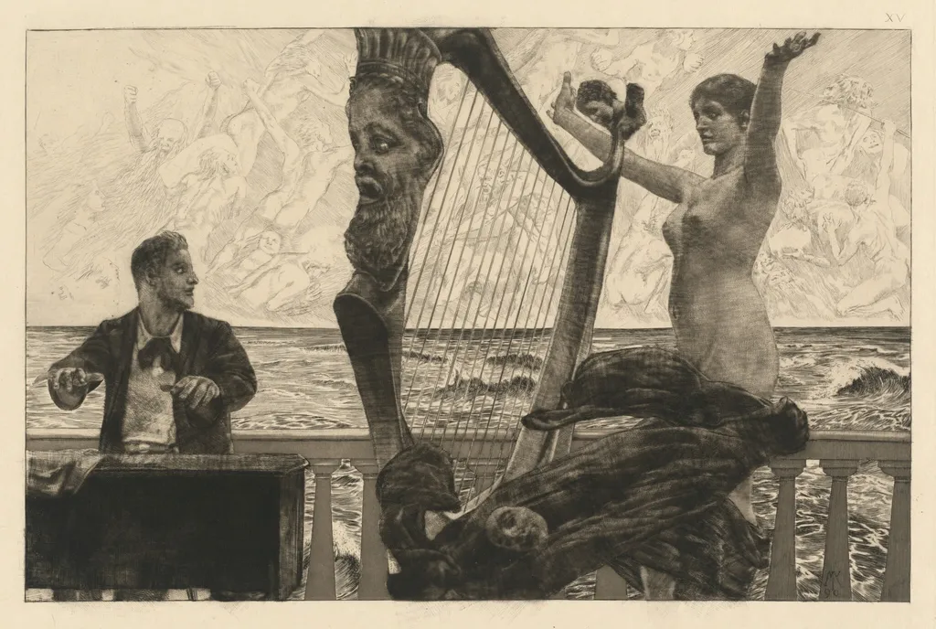 Evocation (Evocation), by Max Klinger, 1888