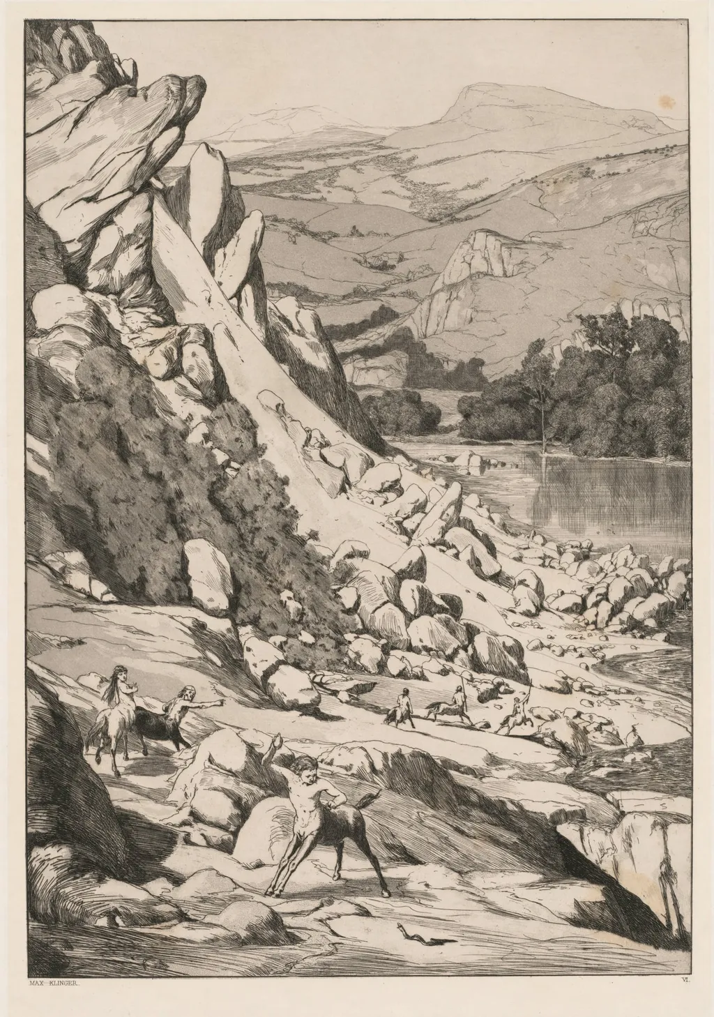 Landslide (Opus IV, 6), by Max Klinger, 1881
