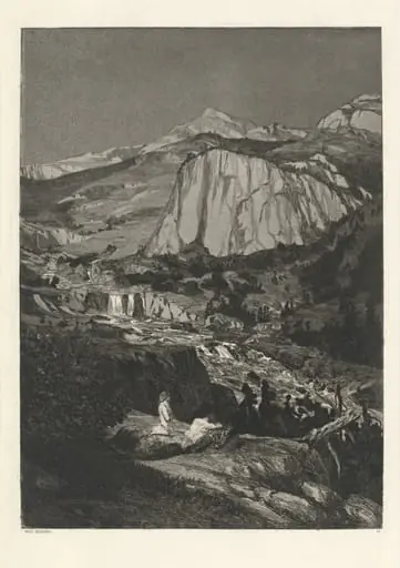 Moonlit Night (Mondnacht): pl. 4, by Max Klinger