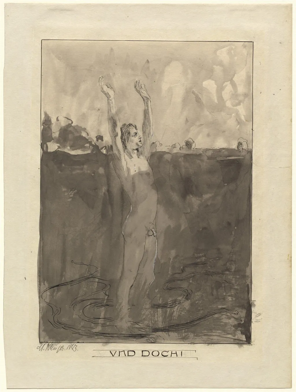 Und Doch!, by Max Klinger, ink, 1883