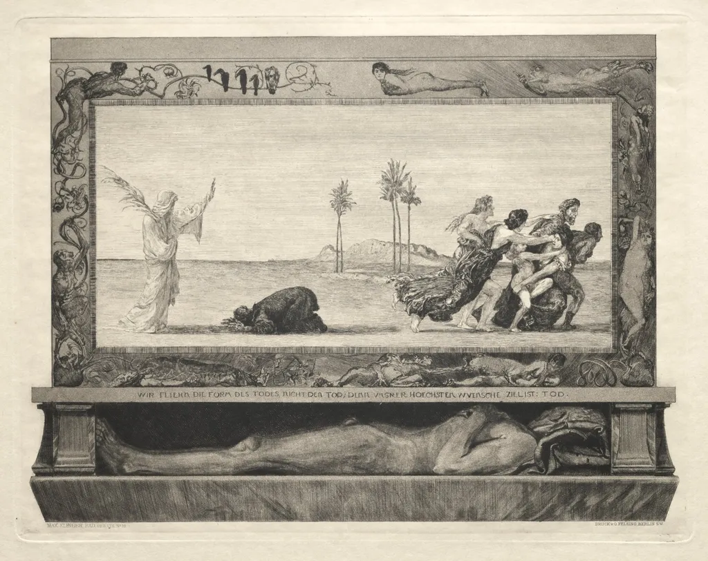 Vom Tode I, (Opus II, 1889) No. 10, by Max Klinger, 1889
