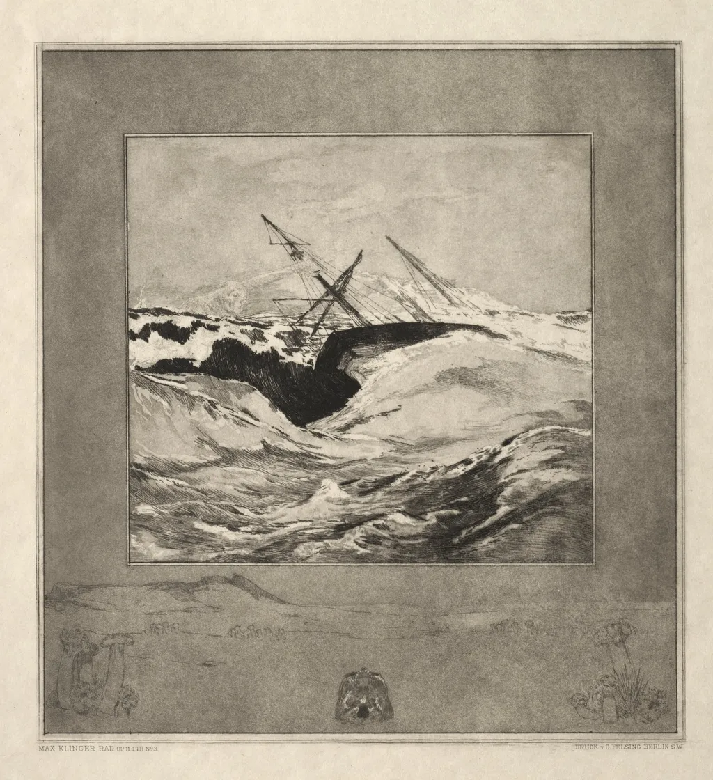 Vom Tode I, (Opus II, 1889) No. 3, by Max Klinger, 1889