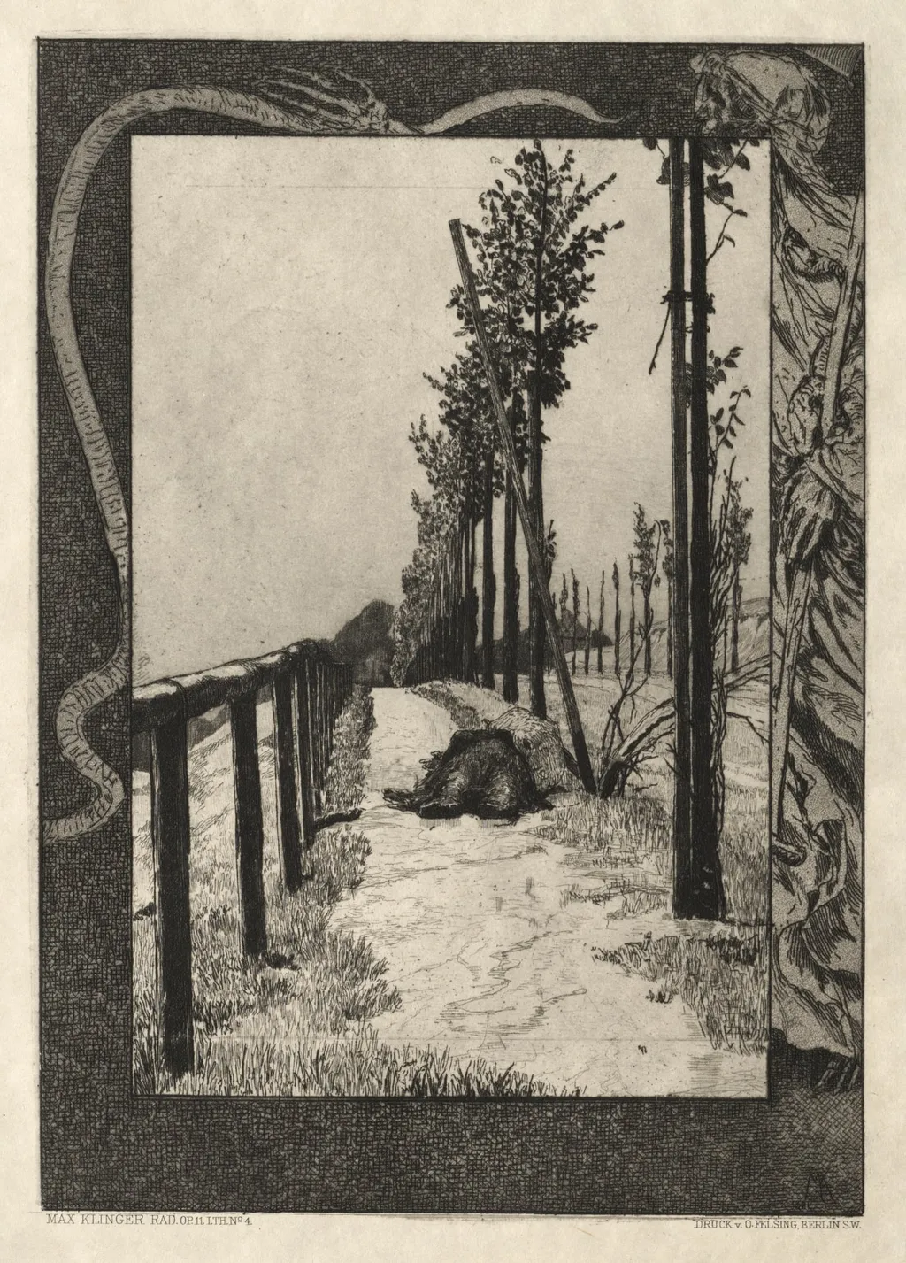 Vom Tode I, (Opus II, 1889) No. 4, by Max Klinger, 1889