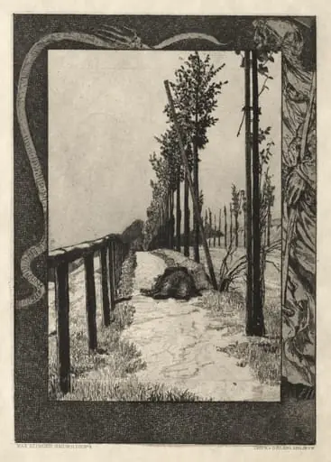 Vom Tode I, (Opus II, 1889) No. 4, by Max Klinger