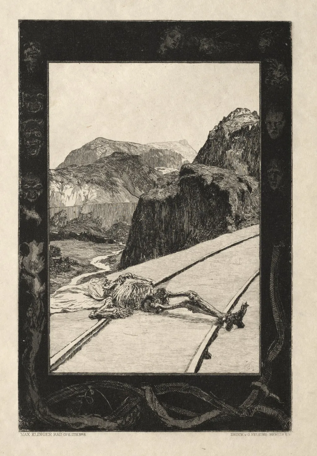 Vom Tode I, (Opus II, 1889) No. 8, by Max Klinger, 1889