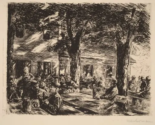 A Tavern Garden in Rosenheim, by Max Liebermann